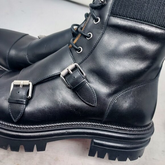 Christian Louboutin MENS Yetito Double Monk Strap Black Boot - Picture 10 of 13